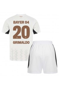 Fotbalové Dres Bayer Leverkusen Alejandro Grimaldo #20 Dětské Venkovní Oblečení 2024-25 Krátký Rukáv (+ trenýrky)